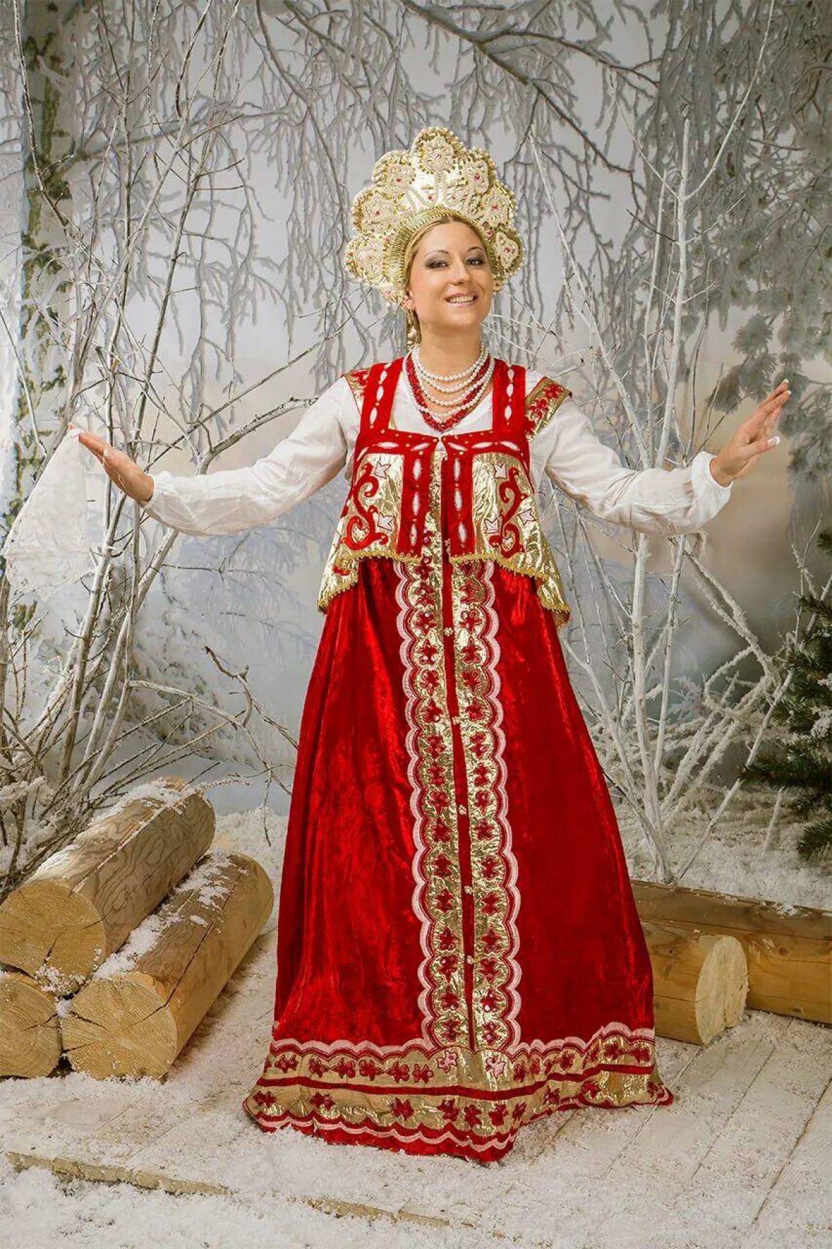 Girls in Slavic costumes in Anyang